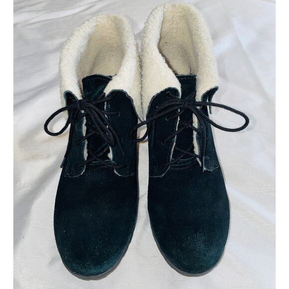 MIA Darcey Wedge Boots - Women's Size 8 M - Sherpa Trim‎ - Picture 2 of 11